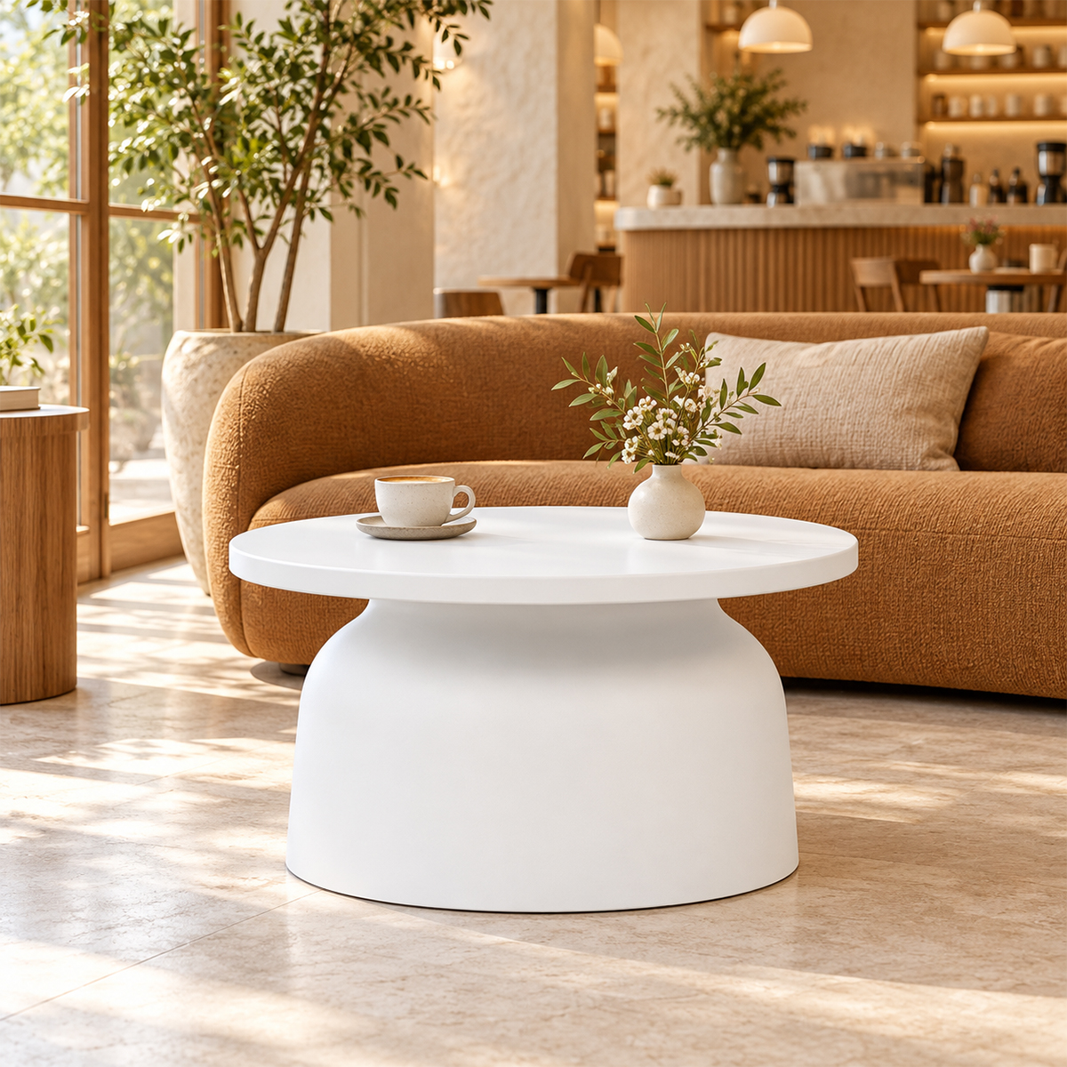Bàn Trà Sofa Cafe Nhựa Tròn Hiện Đại ST-WT198