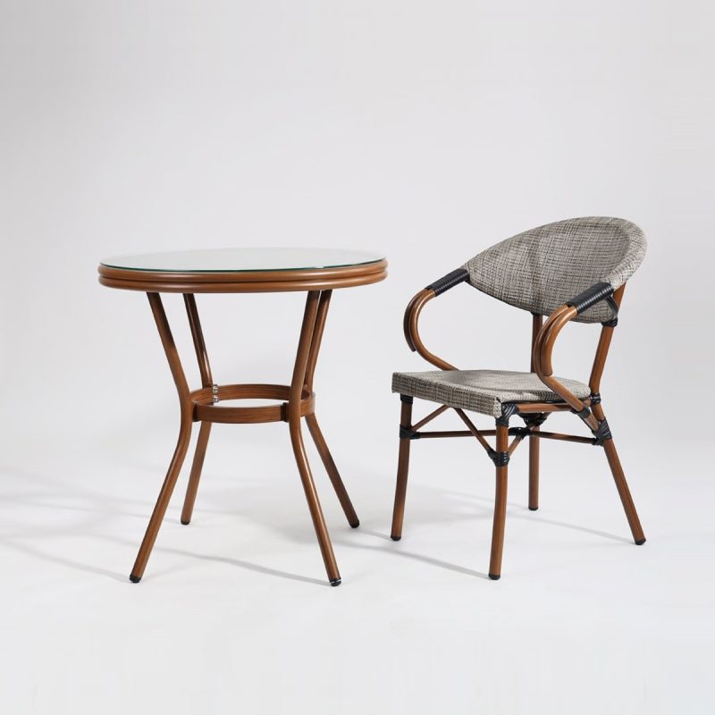 Bàn ghế cafe ngoài trời giả mây