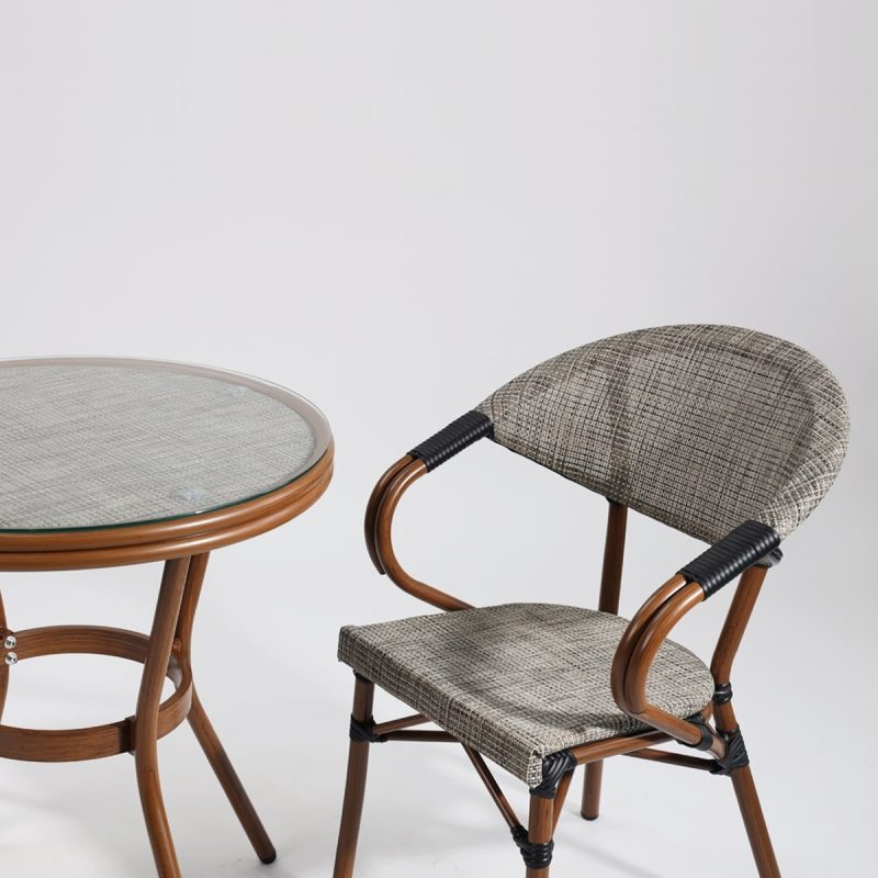 Bàn ghế cafe ngoài trời giả mây