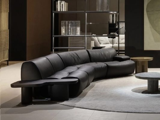 Sofa da phòng khách hiện đại