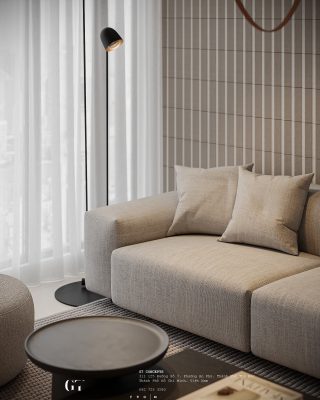 Sofa góc vải nỉ hiện đại