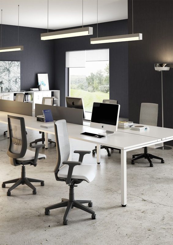 Bàn làm việc chân sắt hiện đại