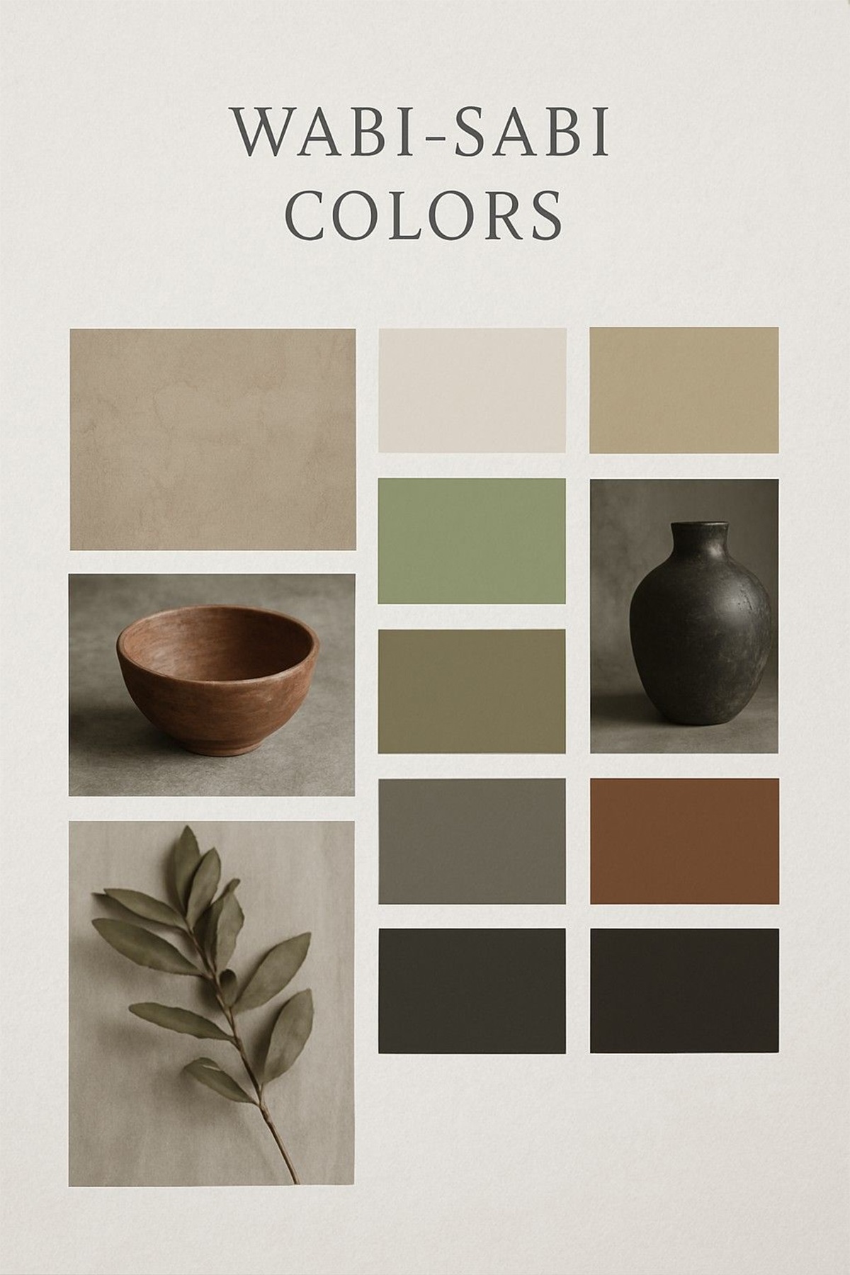 Bảng màu phong cách nội thất Wabi Sabi