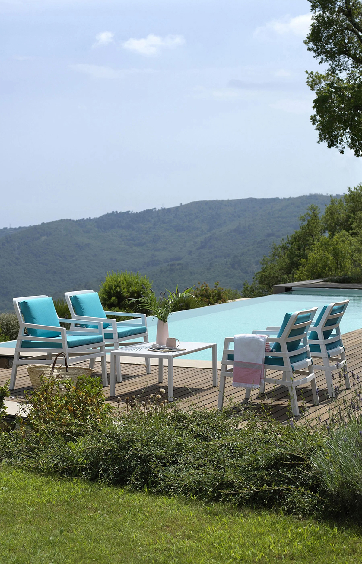 Bộ bàn ghế sofa cafe hồ bơi ngoài trời