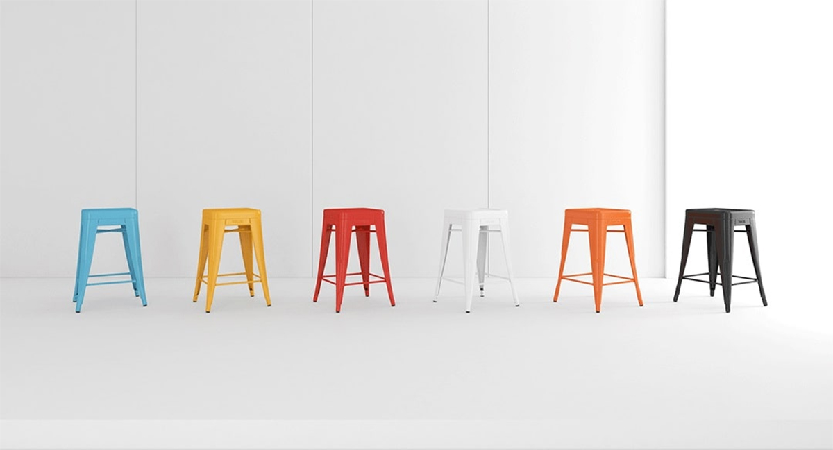 Ghế bar cafe sắt xếp chồng