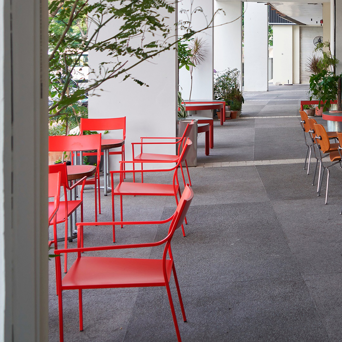 Ghế cafe inox xếp chồng