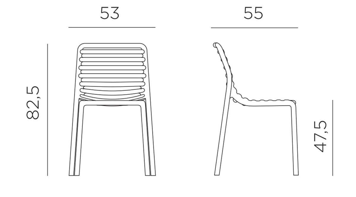 Ghế cafe ngoài trời nhựa đúc cao cấp
