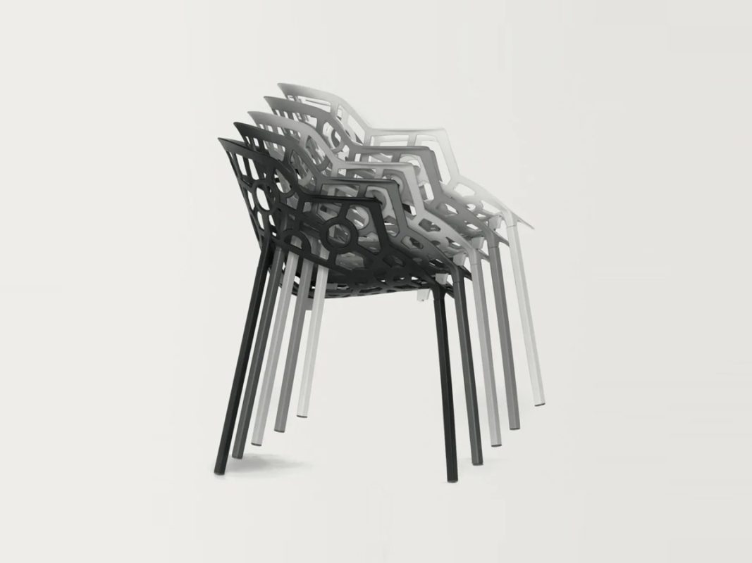 Ghế cafe nhôm đúc xếp chồng