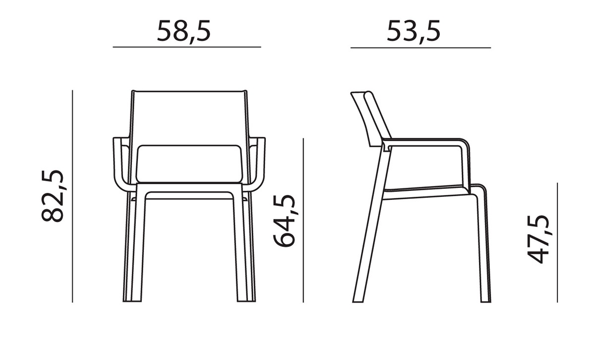 Ghế Cafe Sân Vườn Nhựa Đúc Cao Cấp