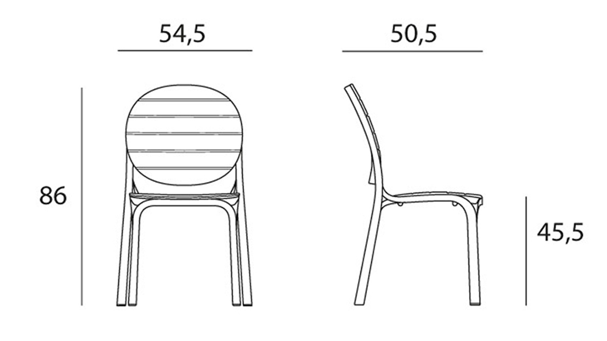 Ghế Cafe Sân Vườn Nhựa Đúc Cao Cấp