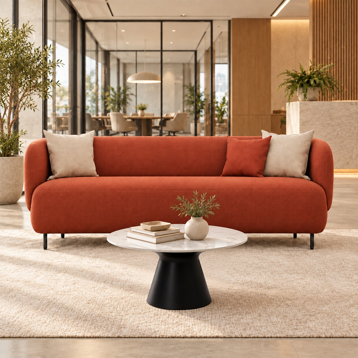 Ghế Sofa Băng Vải Nỉ Chân Sắt Hiện Đại FM-WC769