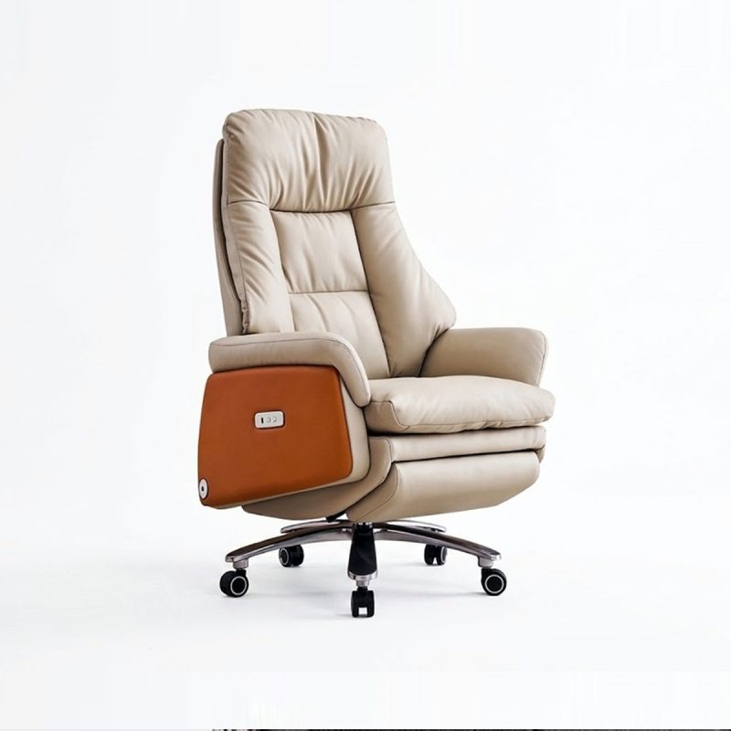 Ghế xoay văn phòng nệm da