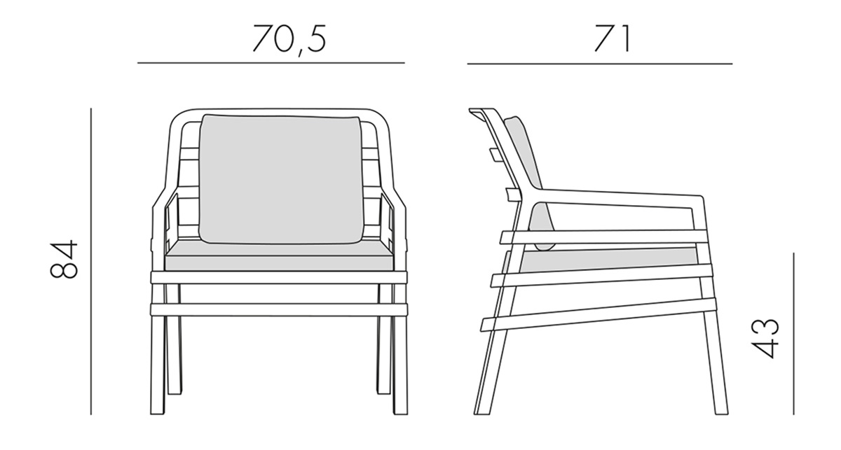 Kích thước ghế sofa cafe