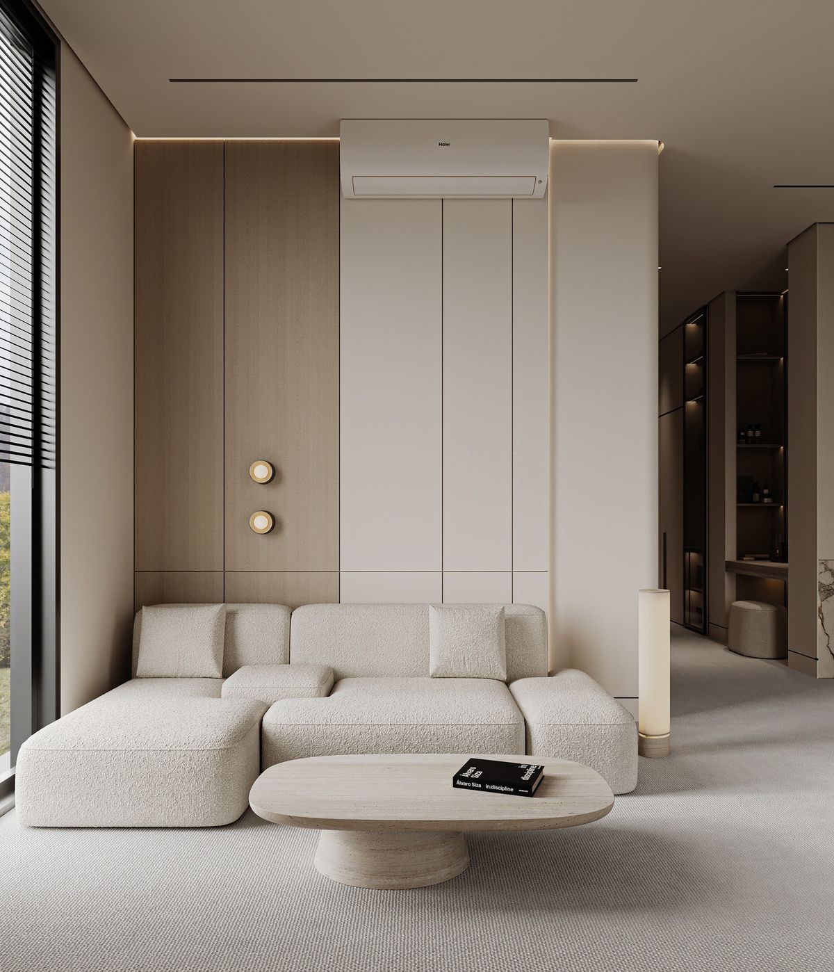 Sofa phòng khách phong cách nội thất Wabi Sabi