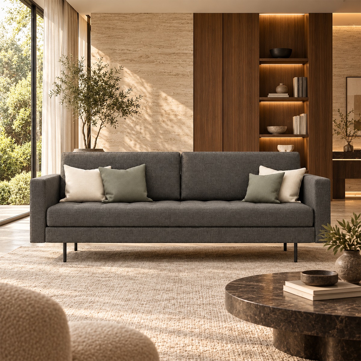 Sofa Băng Vải Nỉ Hiện Đại FM-WC906