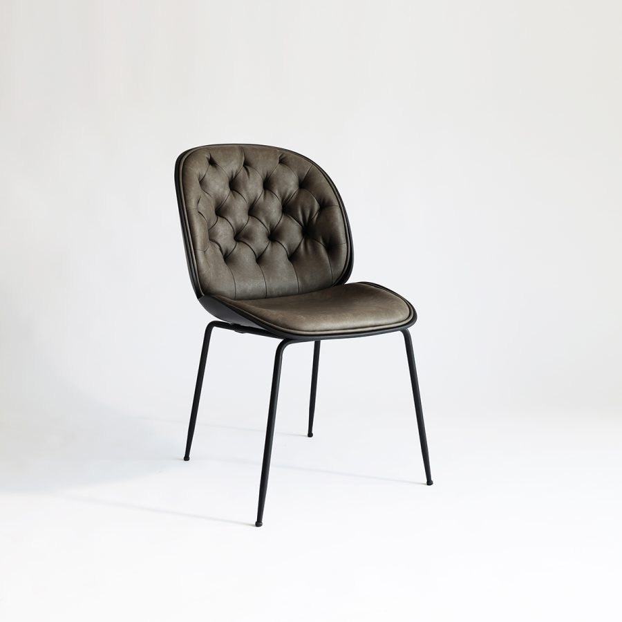 Thanh lý ghế ăn nệm da chân sắt