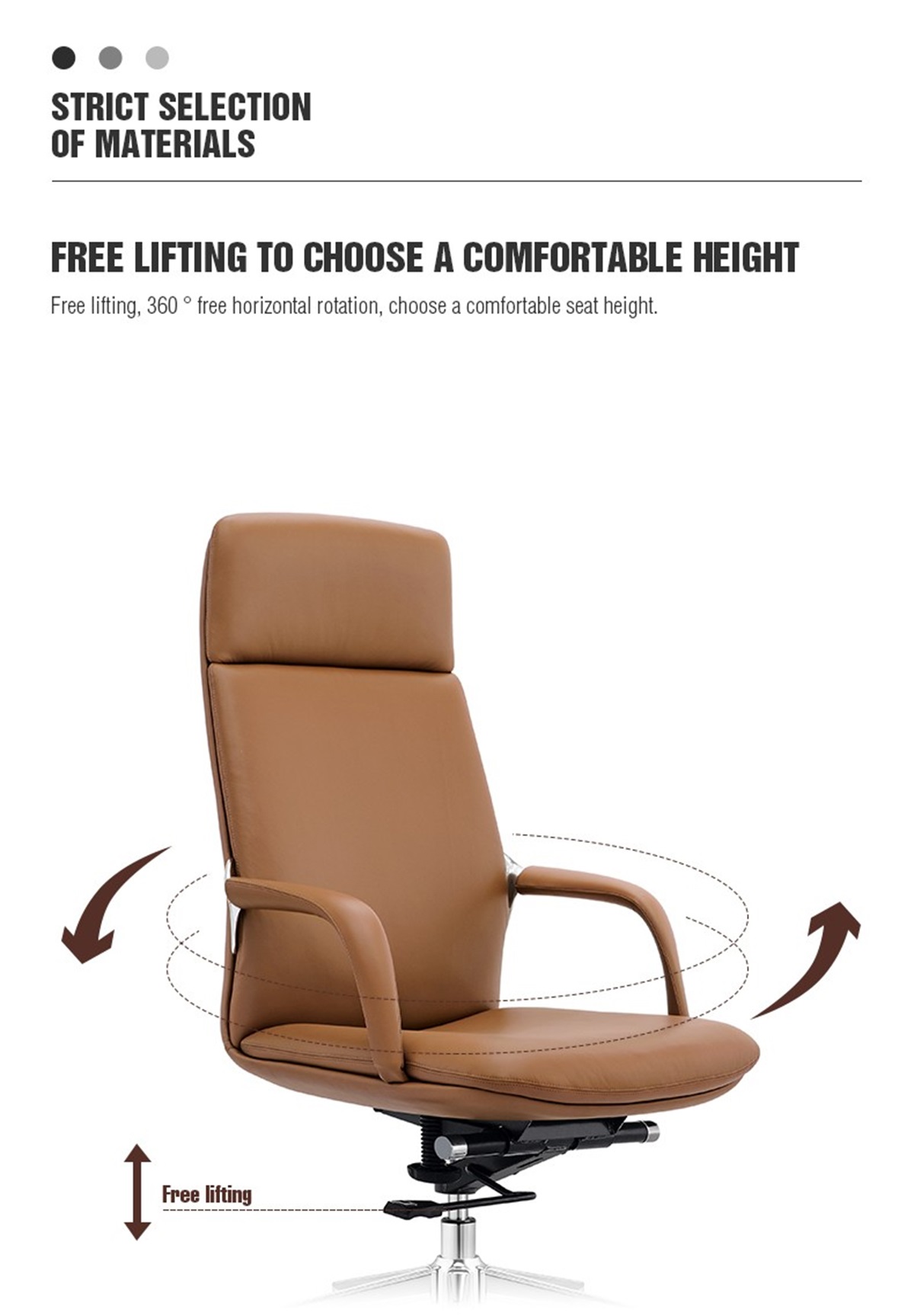 Ghế giám đốc nệm da cao cấp