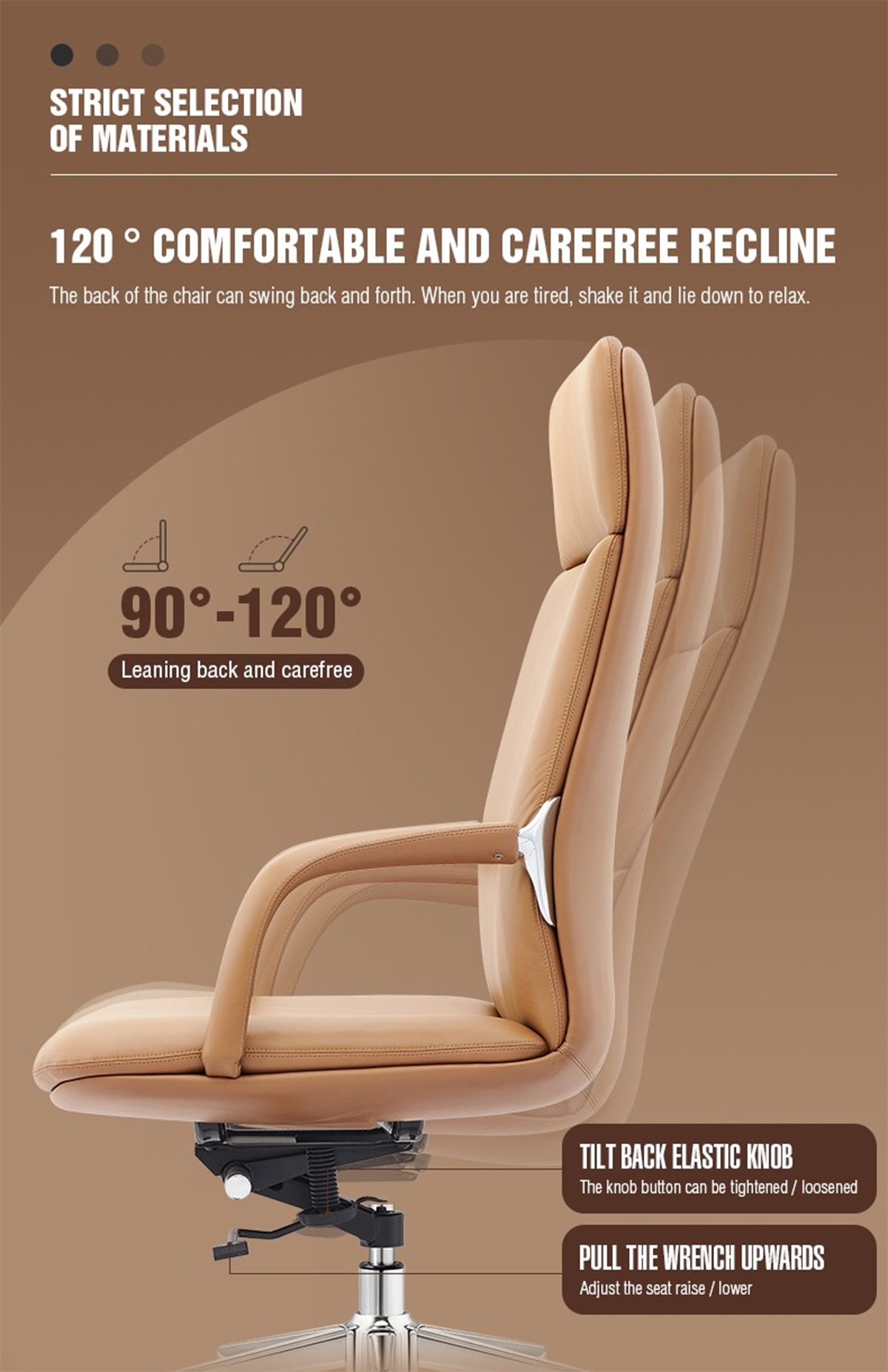 Ghế giám đốc nệm da cao cấp