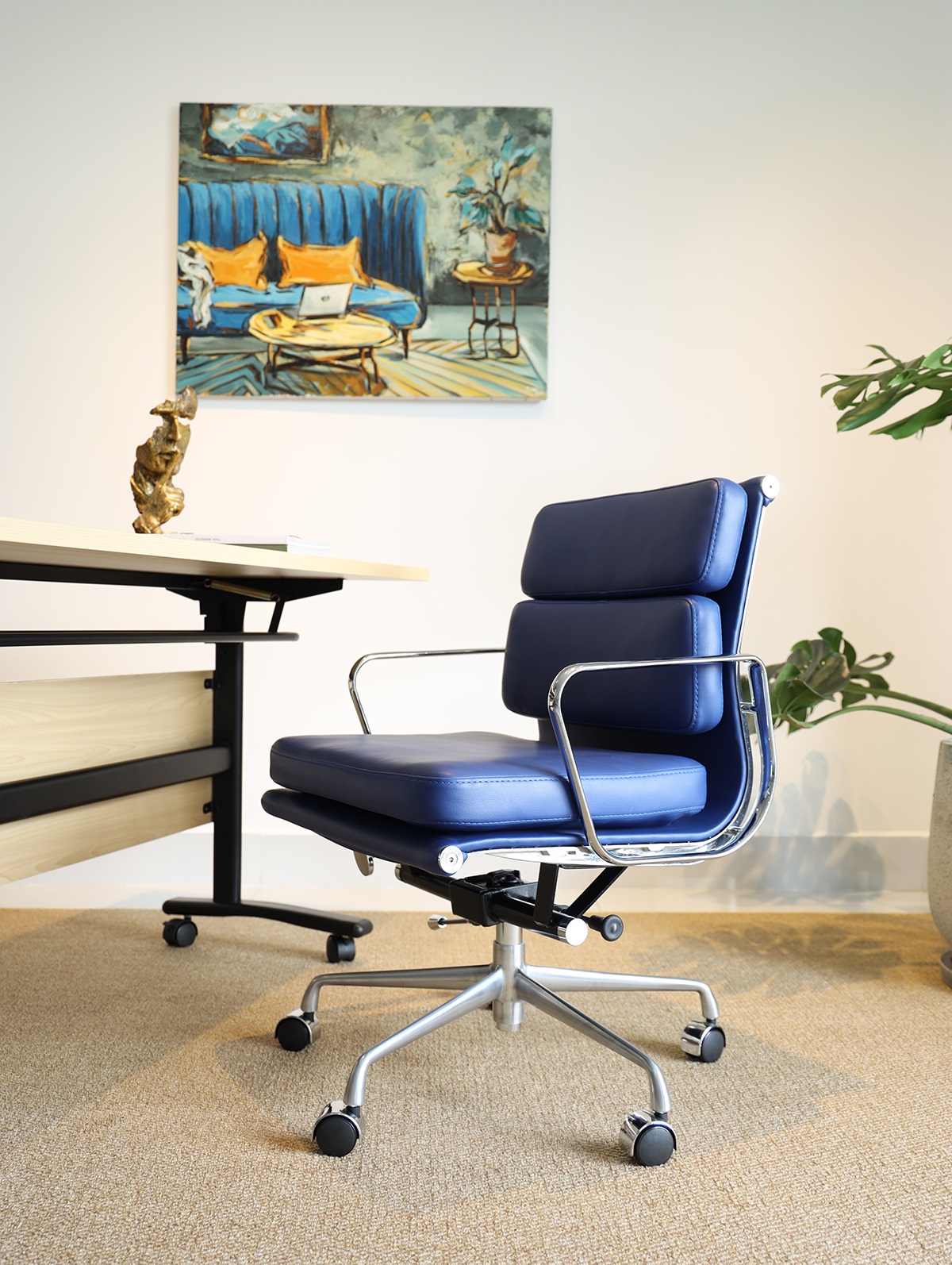 Ghế làm việc nệm da cao cấp