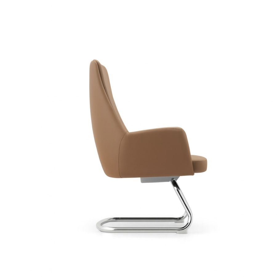 Ghế phòng họp chân quỳ nệm da cao cấp