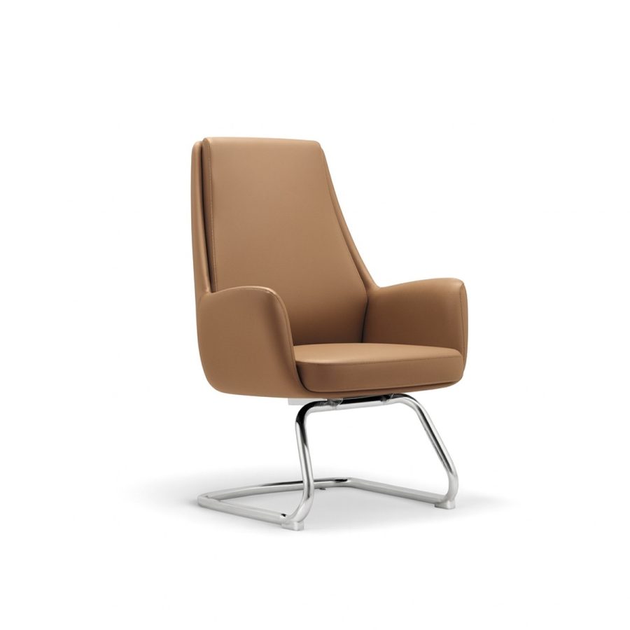 Ghế Phòng Họp Chân Quỳ Nệm Da Cao Cấp