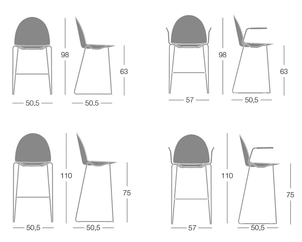 Kích thước ghế counter
