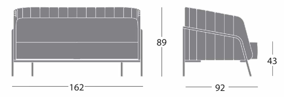 Kích thước sofa băng văn phòng