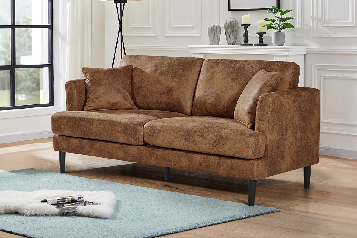 Sofa băng da lộn hai chỗ ngồi