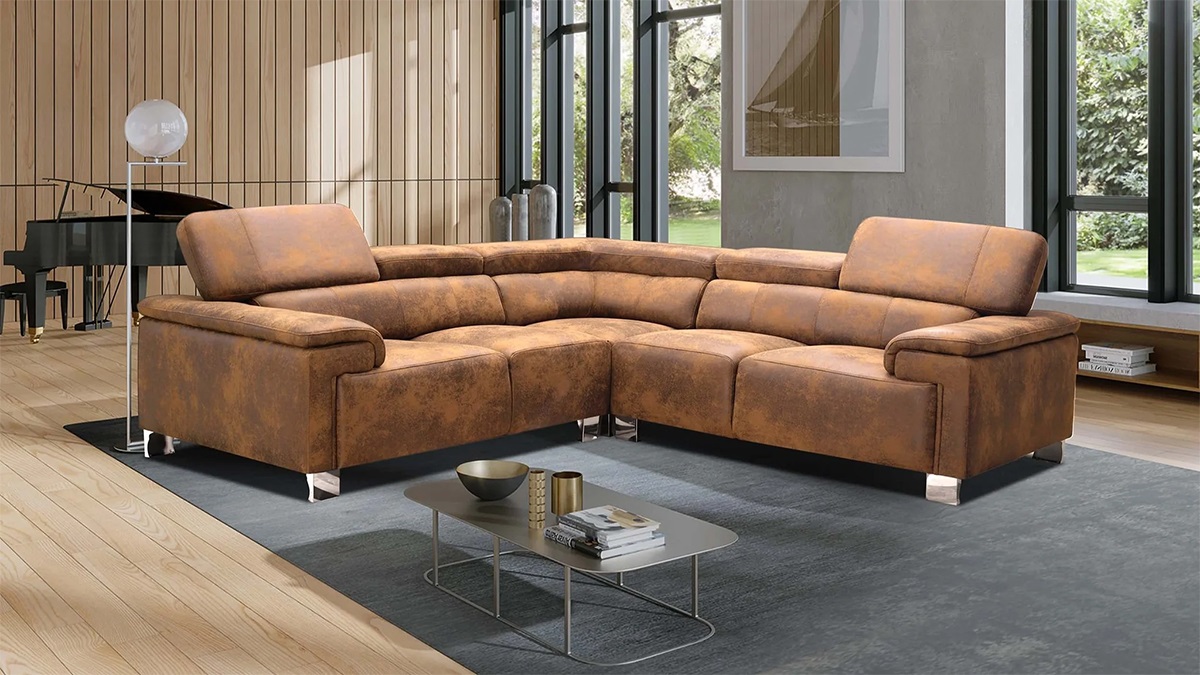 Sofa da lộn góc chữ L