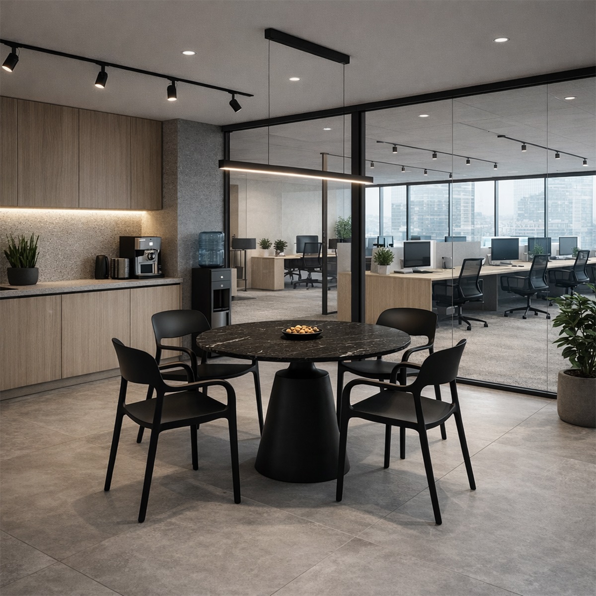 Bàn ăn mặt đá phòng pantry