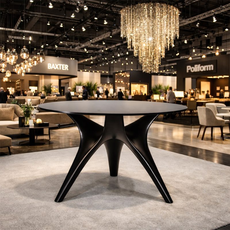 Bàn ăn mặt đá tròn cao cấp