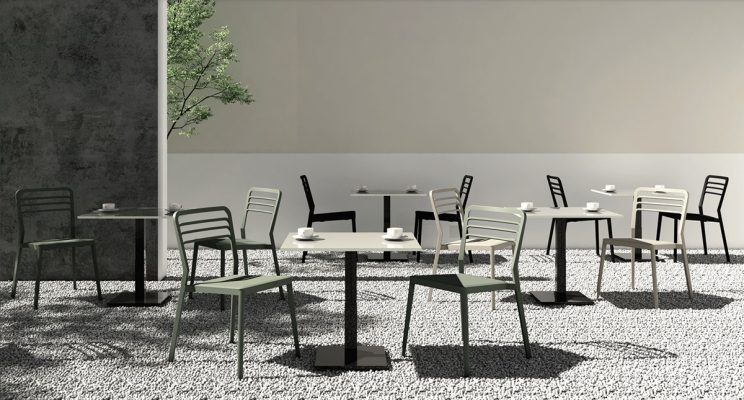 Bàn ghế cafe phong cách tối giản