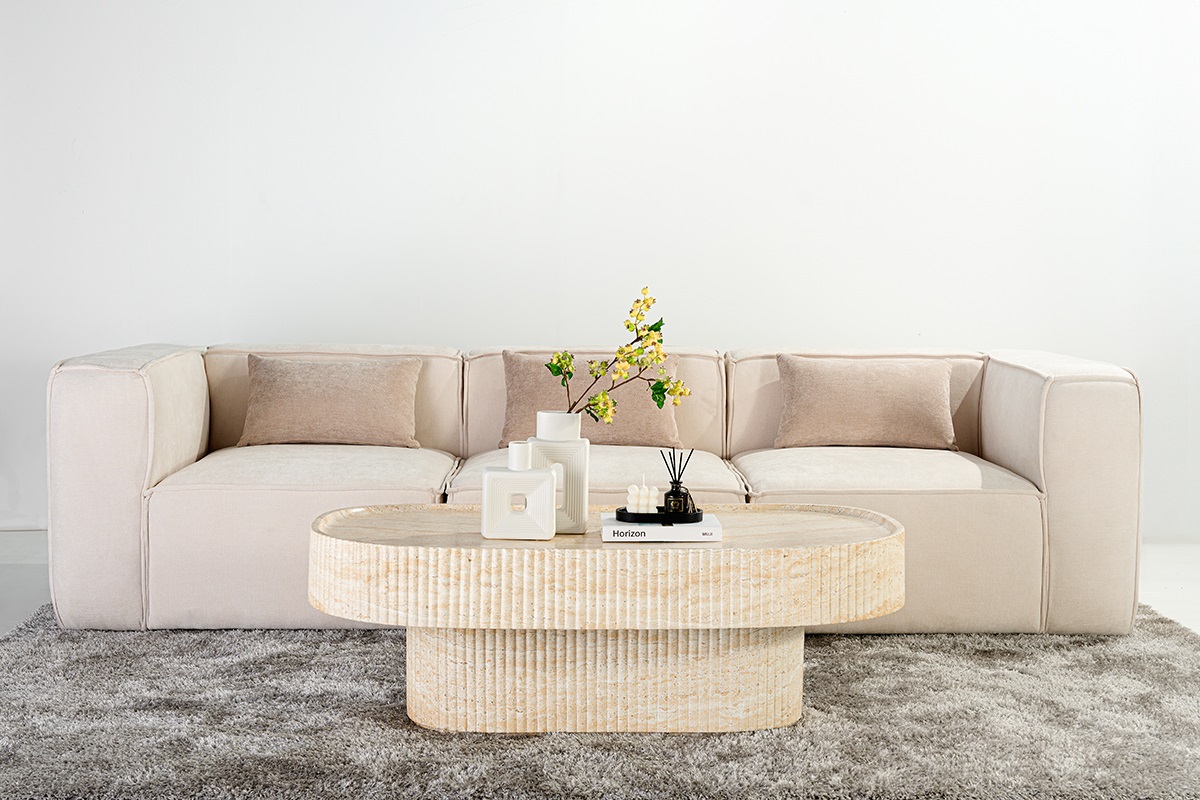 Bàn Trà Sofa Travertine