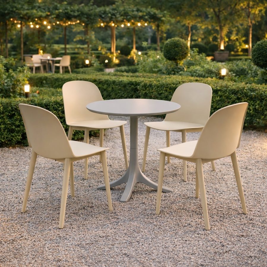 Bộ Bàn Ghế Cafe Nhựa Ngoài Trời