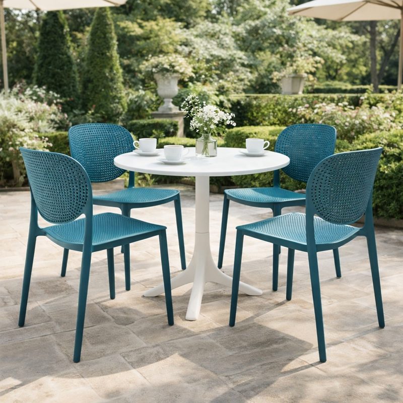 Bộ Bàn Ghế Cafe Nhựa Ngoài Trời