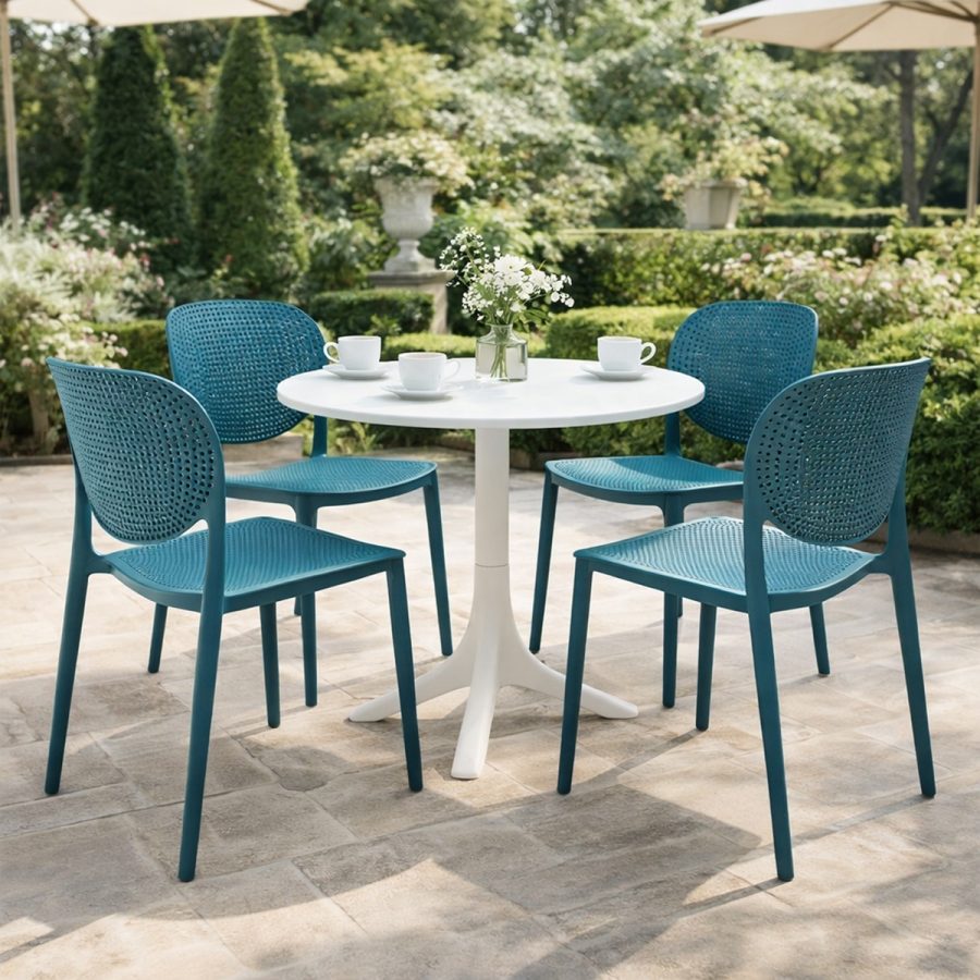 Bộ Bàn Ghế Cafe Nhựa Ngoài Trời