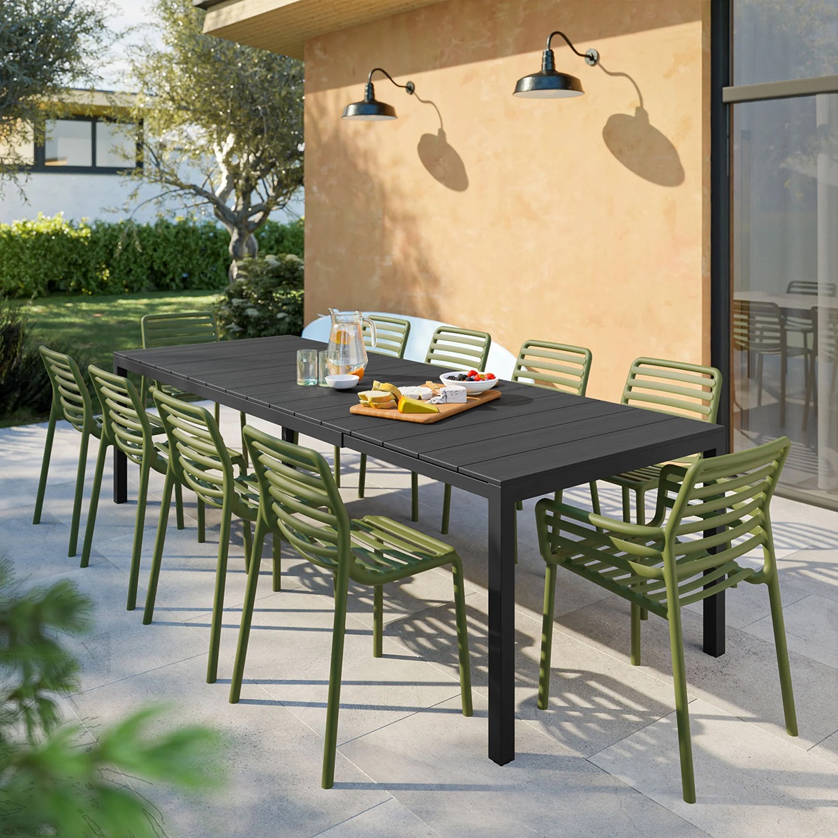 Bộ bàn ghế sân vườn ngoài trời 10 ghế