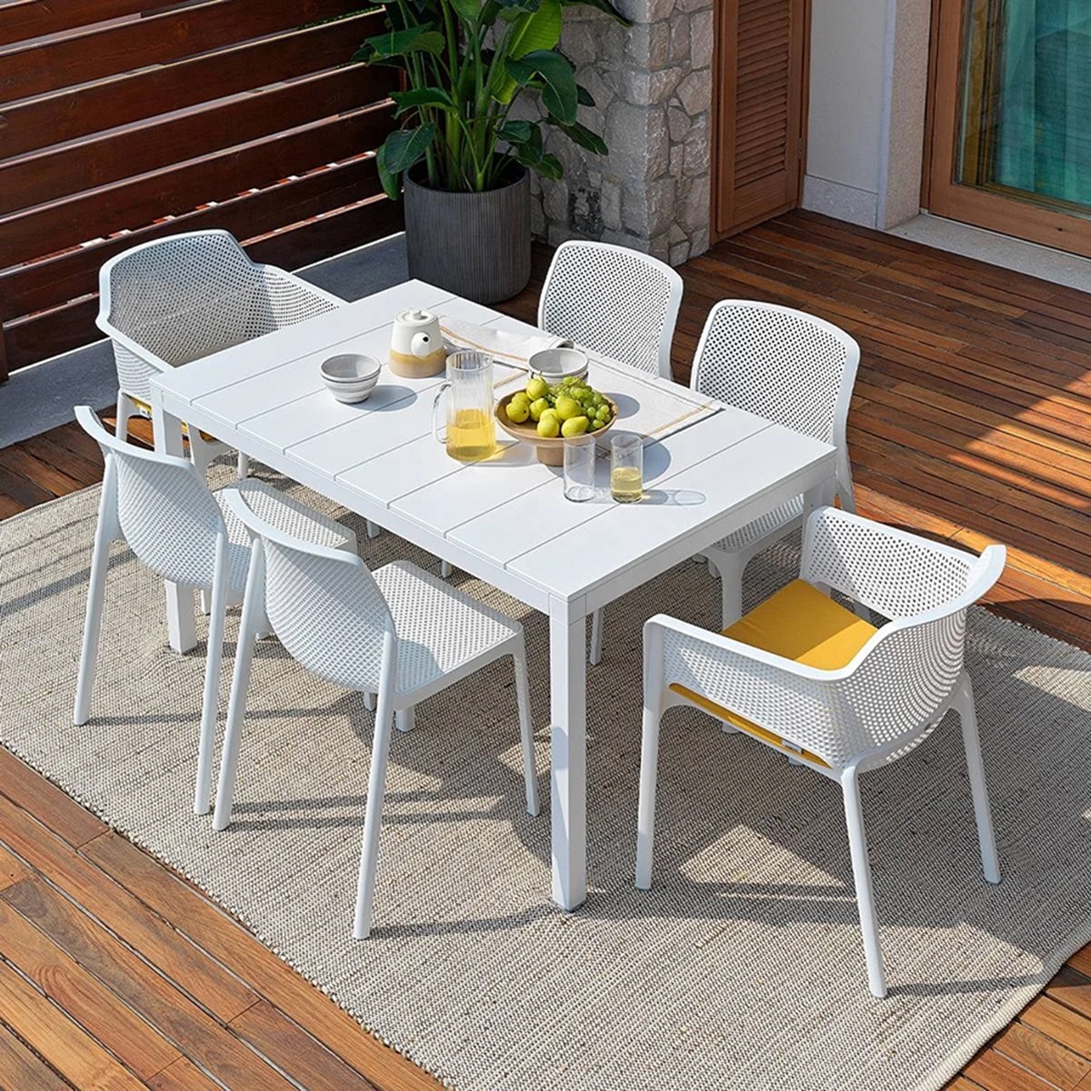 Bộ bàn ghế sân vườn ngoài trời 6 ghế