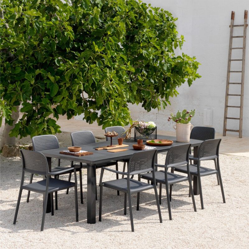 Bộ bàn ghế sân vườn ngoài trời 8 ghế