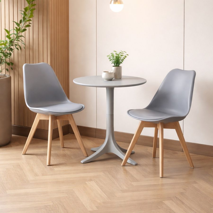 Bộ Bàn Tròn 2 Ghế Cafe Eames