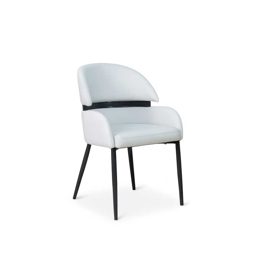 Ghế ăn nệm da chân sắt