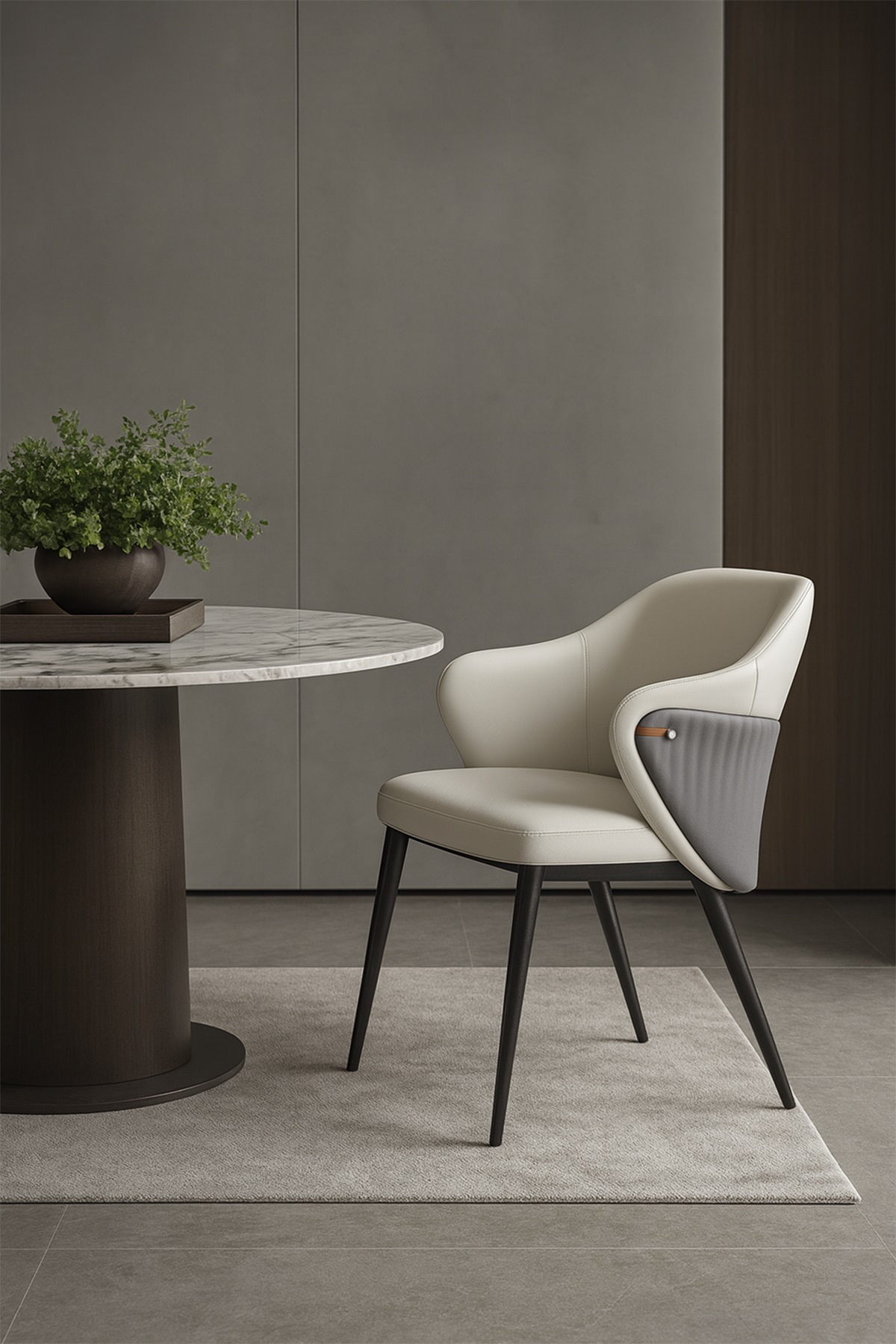 Ghế Ăn Nệm Da Chân Sắt