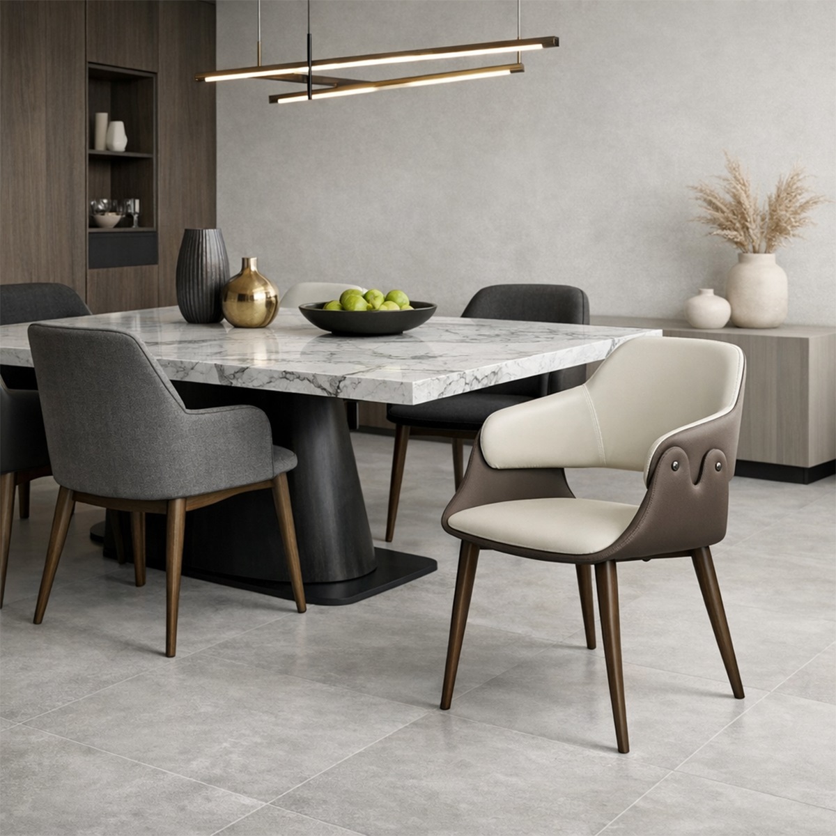 Ghế ăn nệm da sang trọng