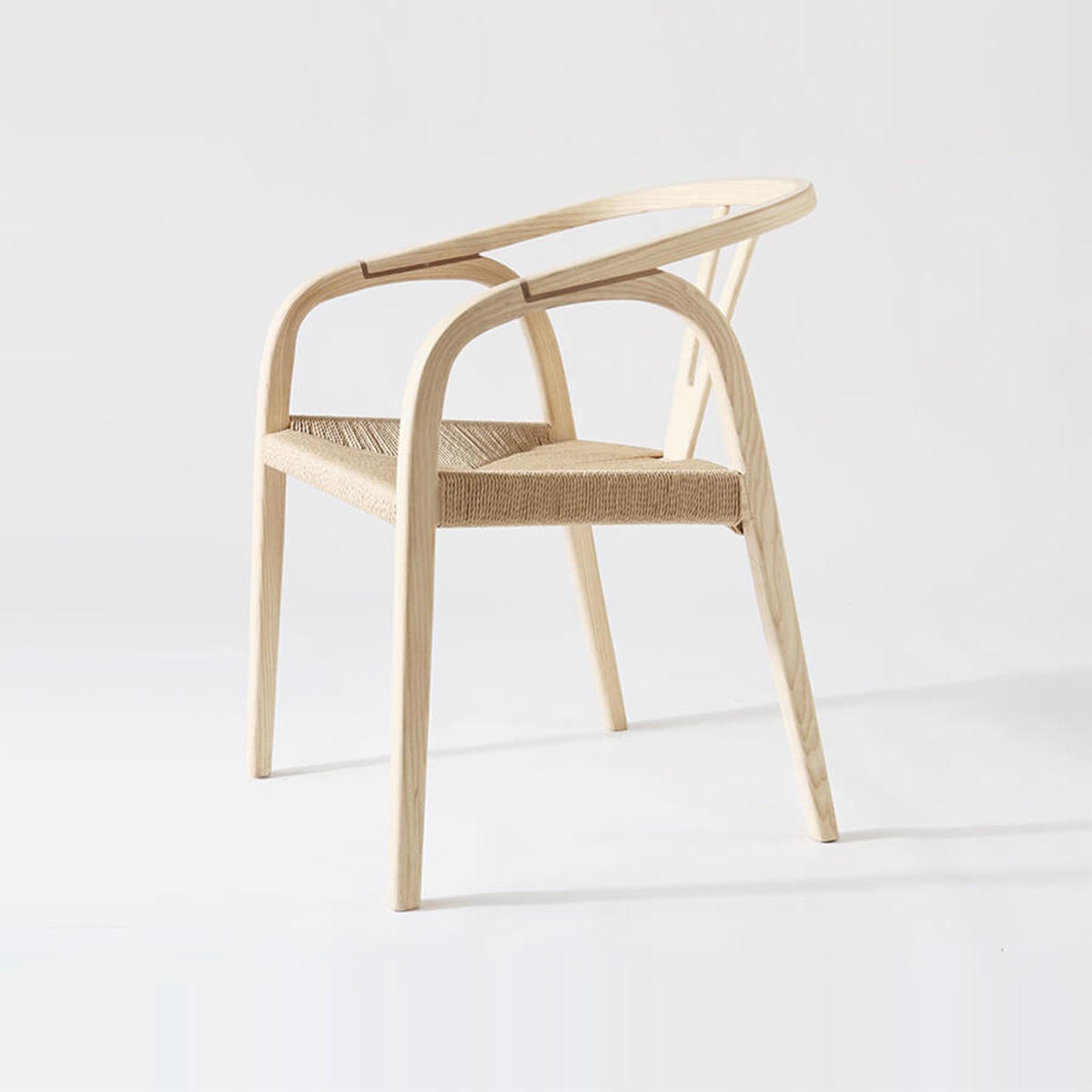 Ghế bàn ăn gỗ mặt đan dây kraft