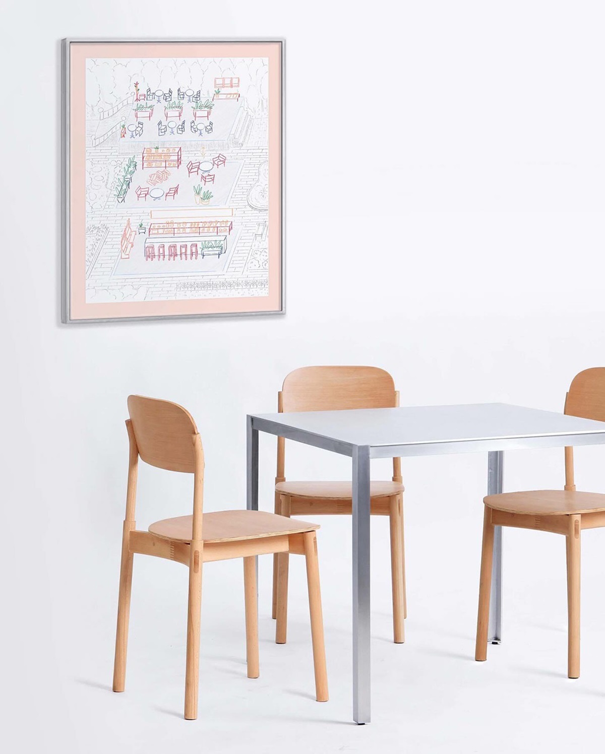 Ghế bàn ăn gỗ nhỏ gọn