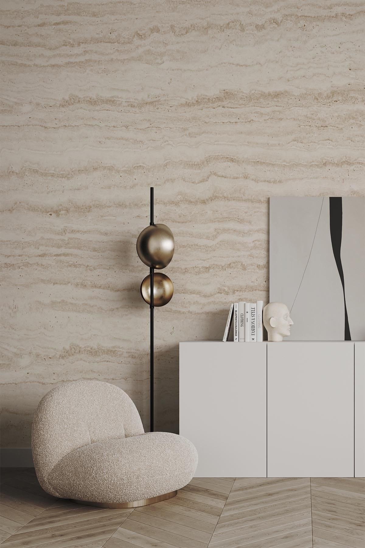 Vật liệu đá travertine ốp tường