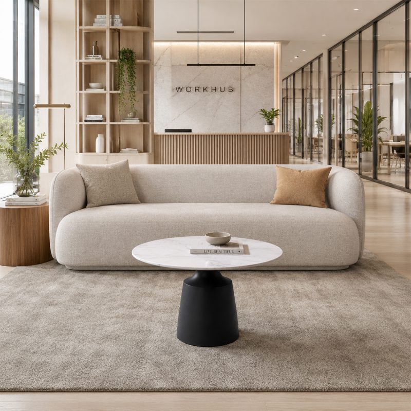 Bàn Trà Sofa Mặt Đá Tròn