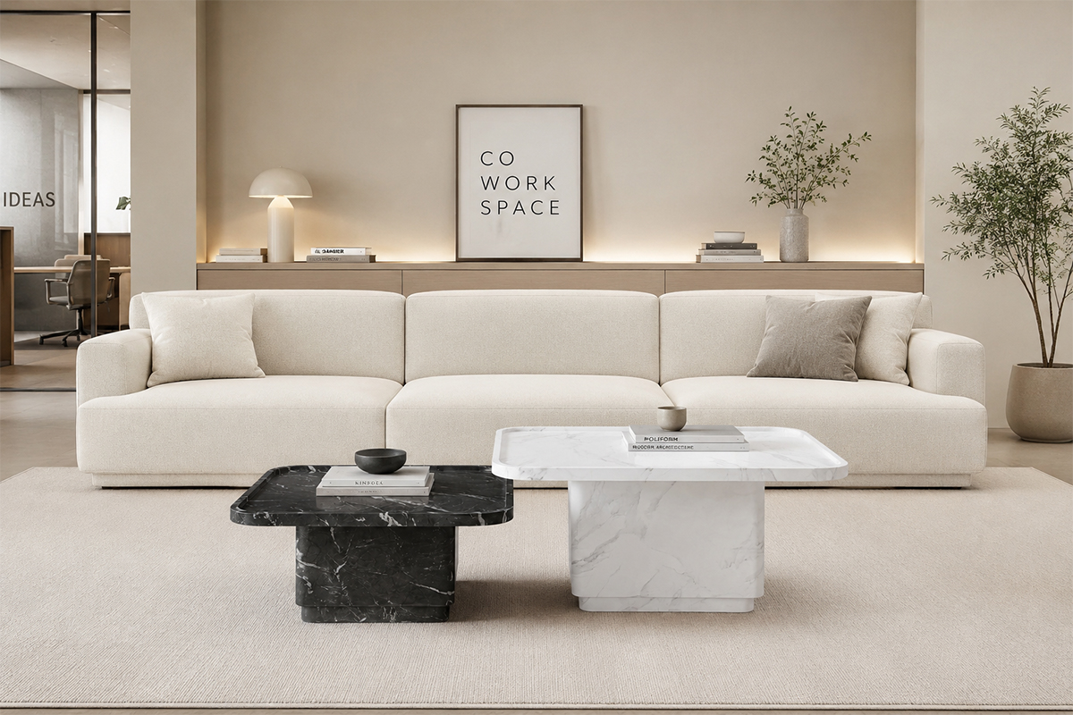 Bàn trà sofa tiếp khách hiện đại