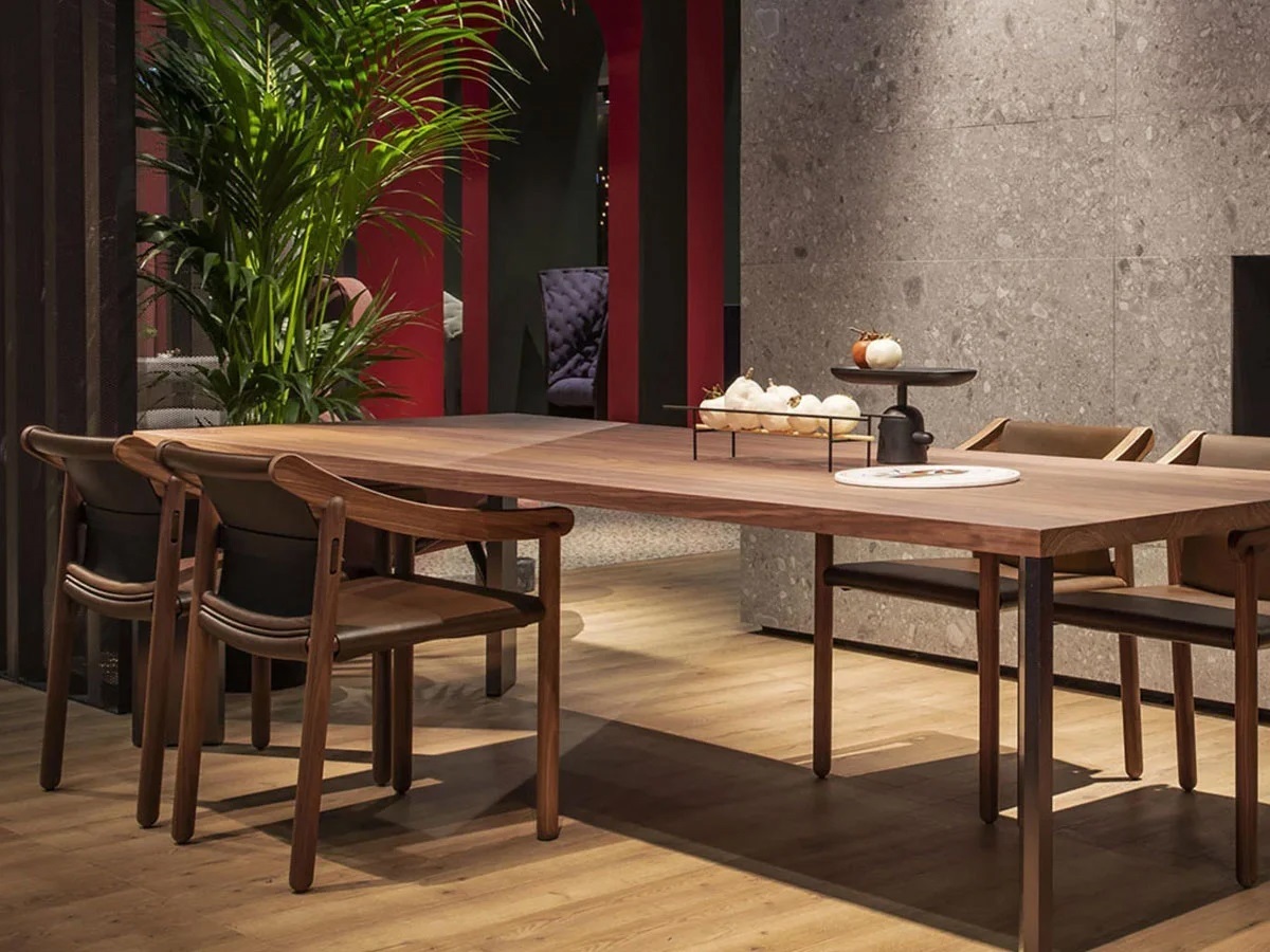 Ghế Ăn Gỗ Da Cao Cấp Cassina 905