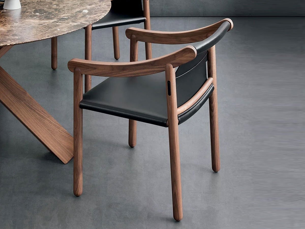 Ghế Ăn Gỗ Da Cao Cấp Cassina 905